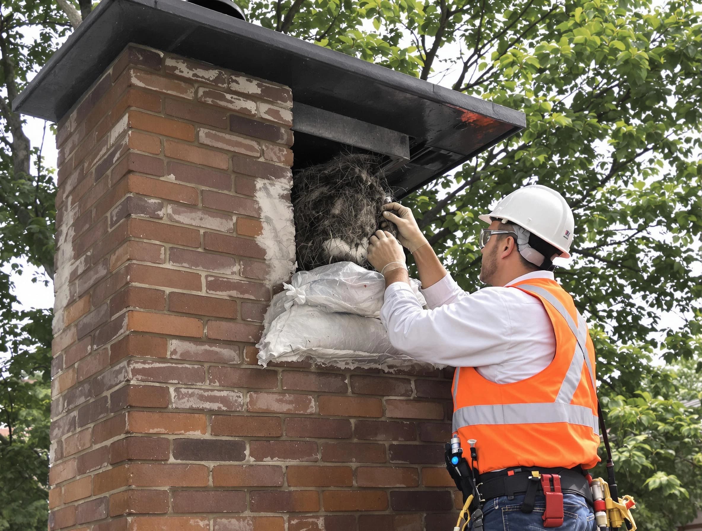 Humane removal of debris and animals by Lakewood Chimney Sweep in Lakewood, NJ