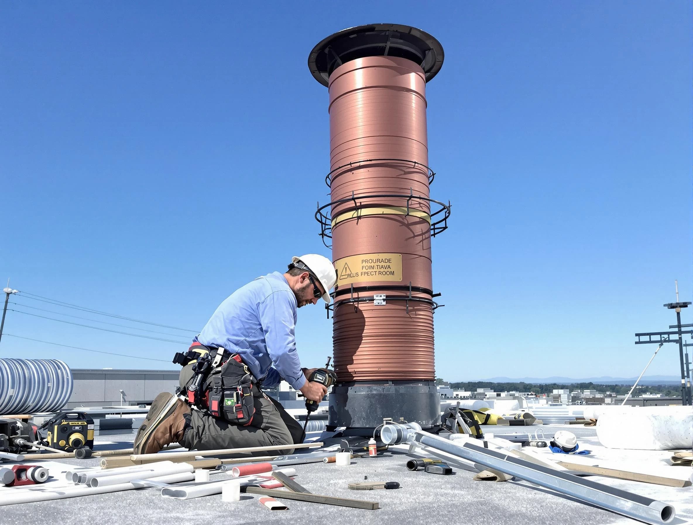 Installed chimney liner by Lakewood Chimney Sweep in Lakewood, NJ