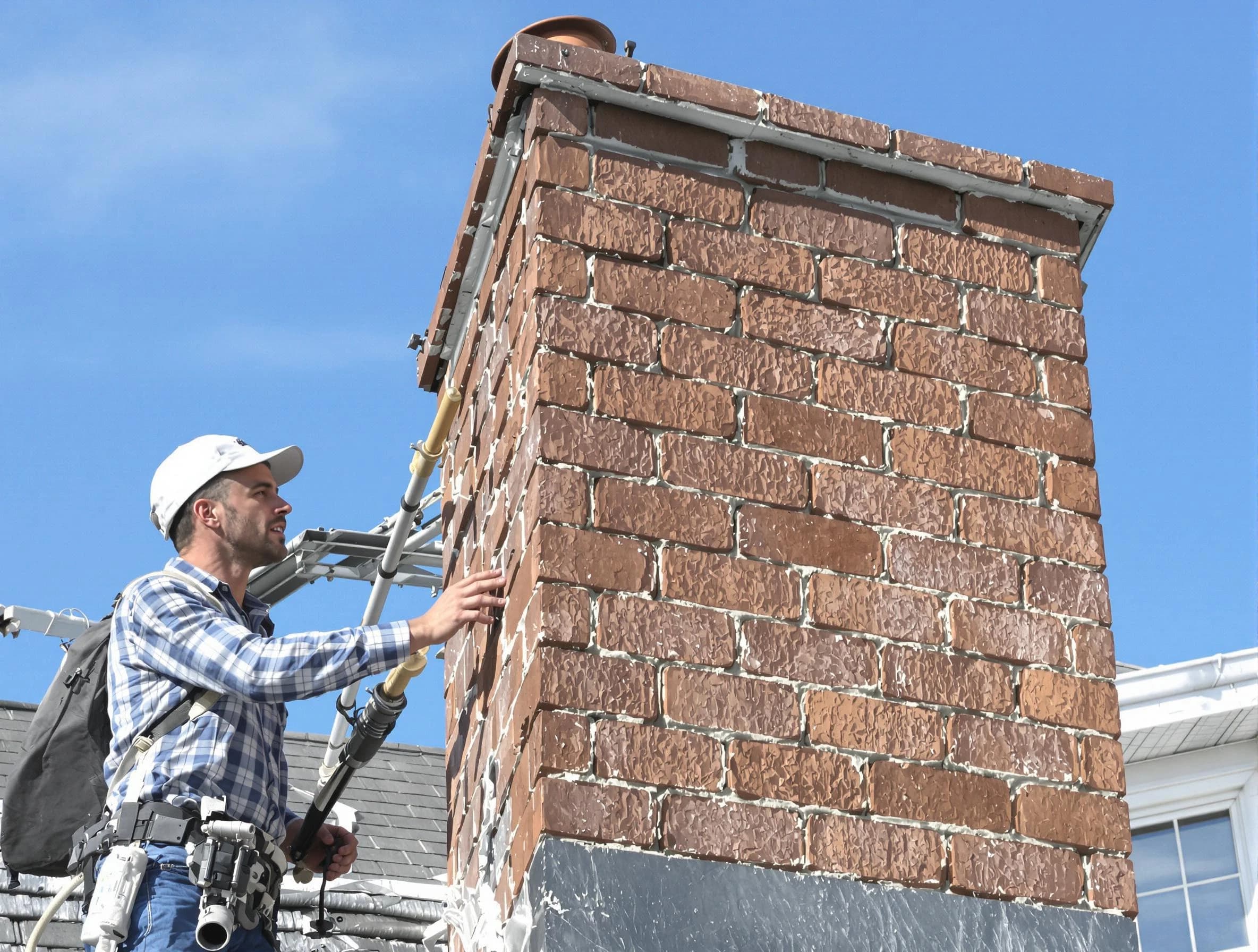 Brickwork for a chimney rebuild by Lakewood Chimney Sweep in Lakewood, NJ