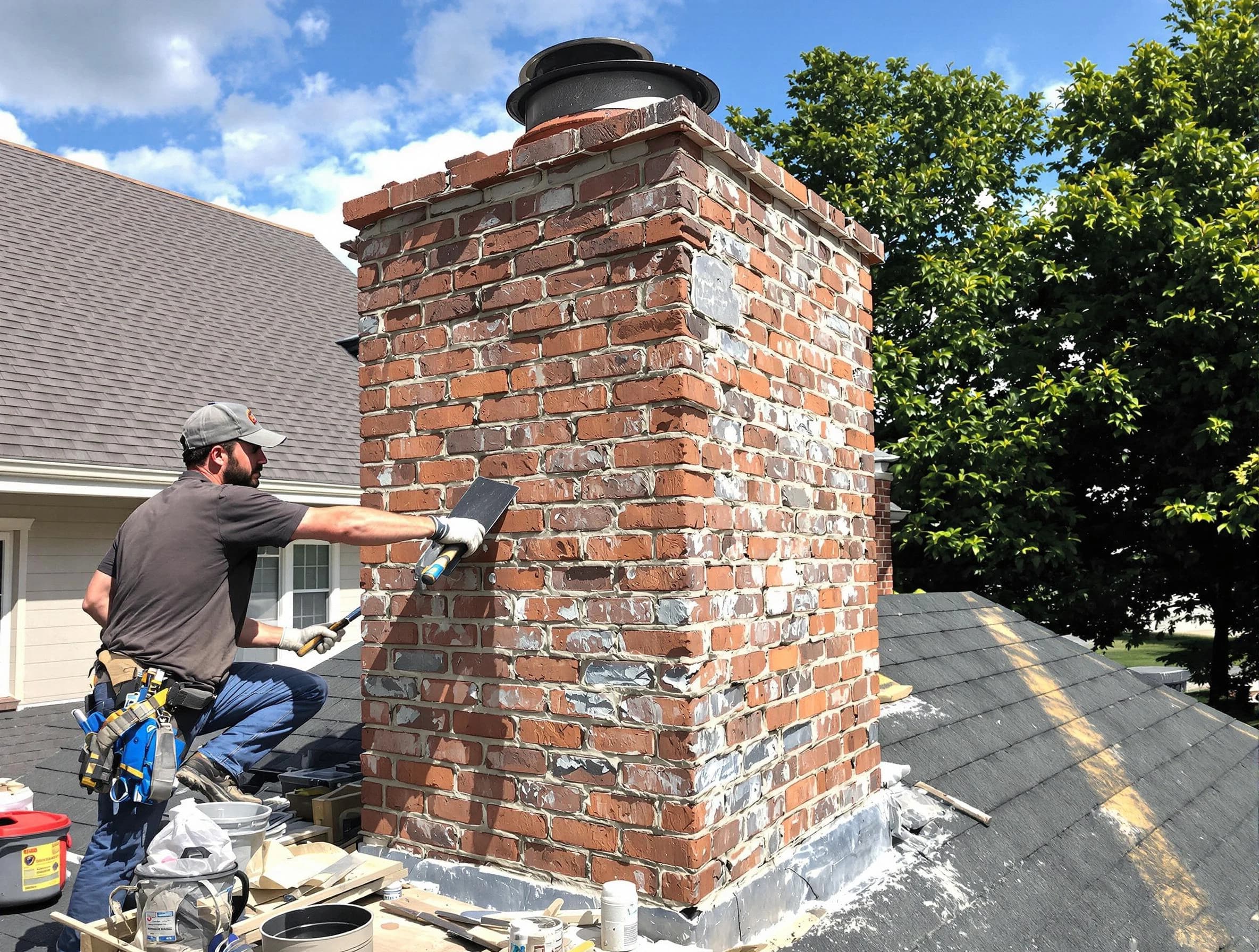 Completed chimney rebuild by Lakewood Chimney Sweep in Lakewood, NJ