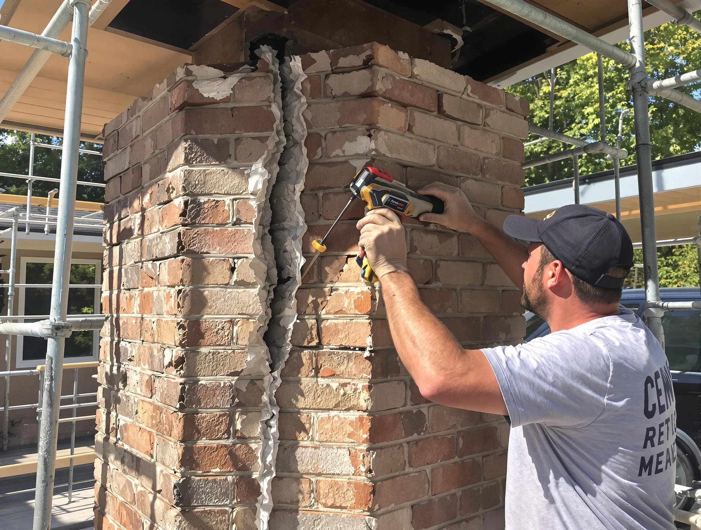 Lakewood Chimney Sweep technician performing chimney repair in Lakewood, NJ