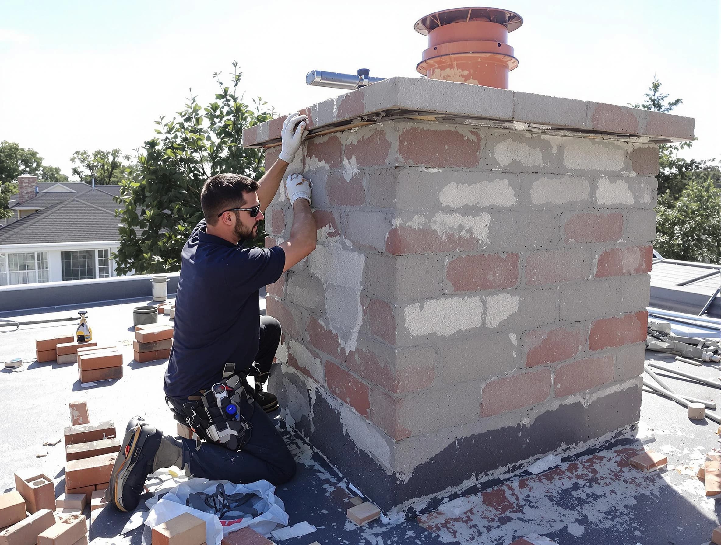 Advanced chimney repair process by Lakewood Chimney Sweep in Lakewood, NJ