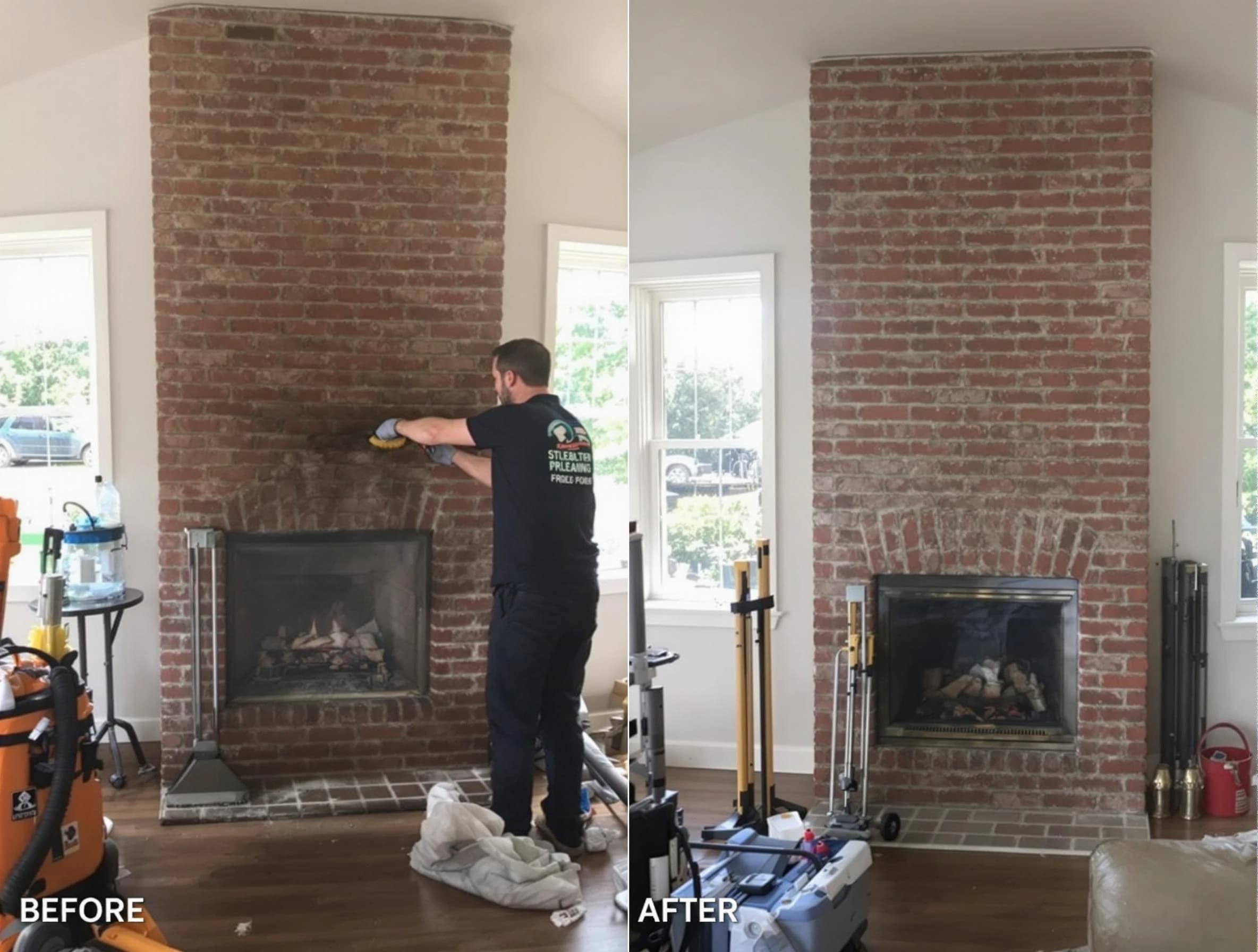 Finished chimney sweeping service by Lakewood Chimney Sweep in Lakewood, NJ