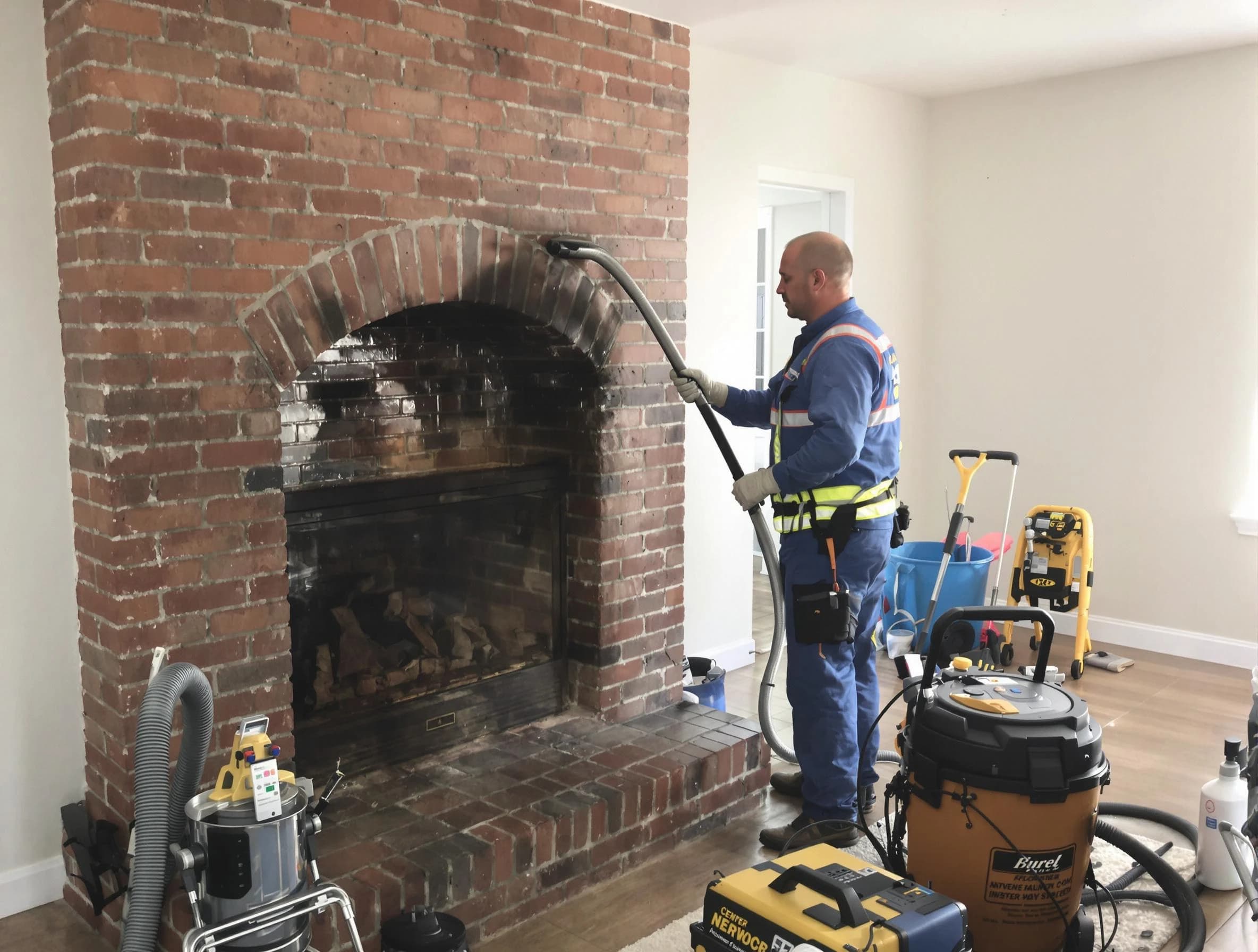 Lakewood Chimney Sweep expert performing detailed chimney sweep in Lakewood, NJ