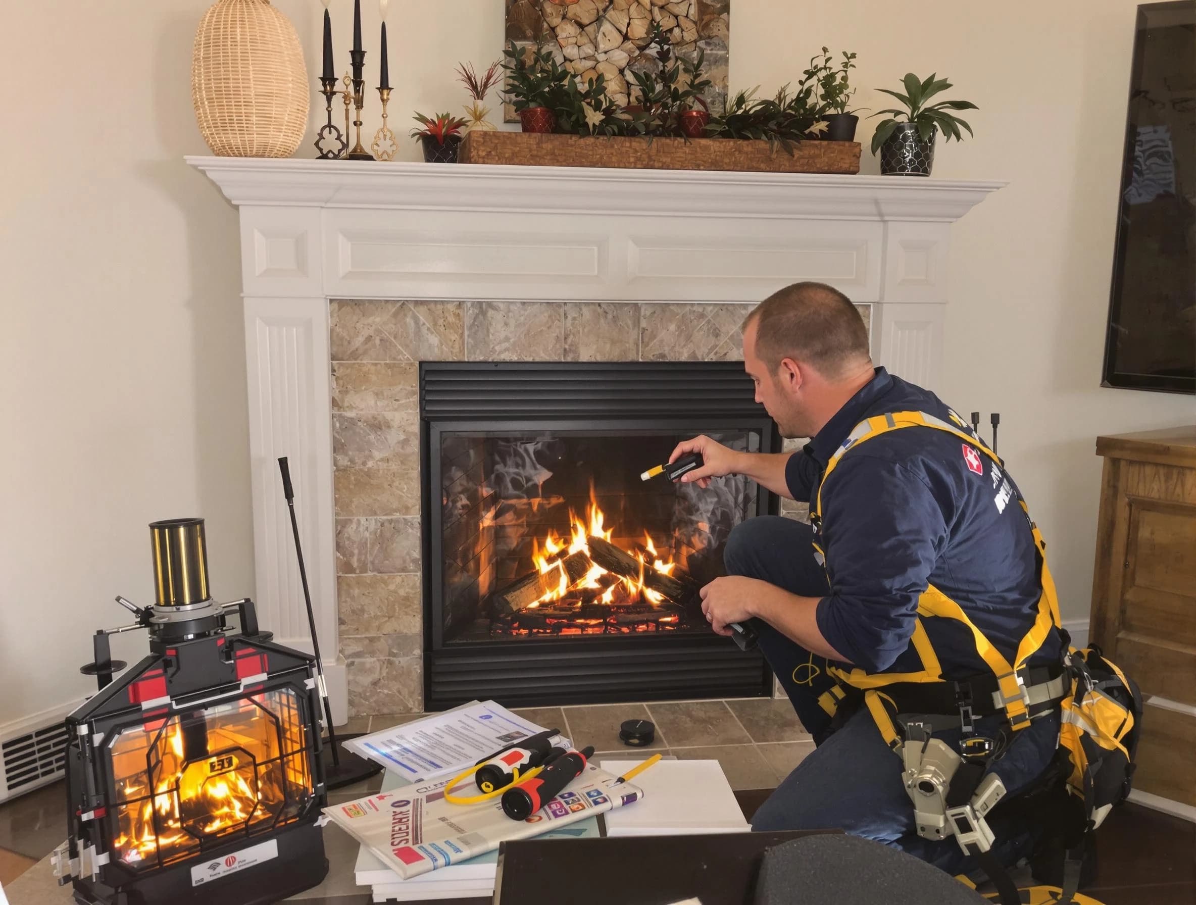 Safety-focused fireplace inspection by Lakewood Chimney Sweep in Lakewood, NJ